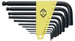 CK Tools Ball-ended Long-arm Hexagon Key Set of 10 Metric