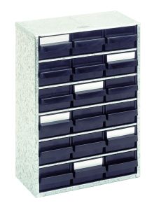 Raaco 102544 918-02 Component Storage Cabinet 18 Drawers ESD