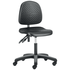 Deluxe PU Low Chair 430-560mm c/w castors/Glides