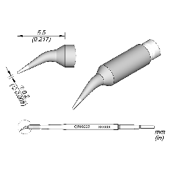 JBC C210002 Conical Bent Tip Cartridge 0.2mm