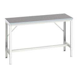 Bott Verso Adjustable Height Framework Bench - With Lino Worktop - 1500 x 600 (W x D mm)