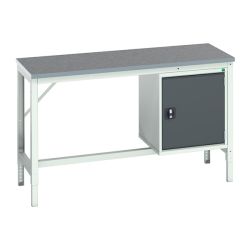 Bott Verso Framework Bench With Full Cupboard - Lino Worktop - 1500 x 600 (W x D mm)