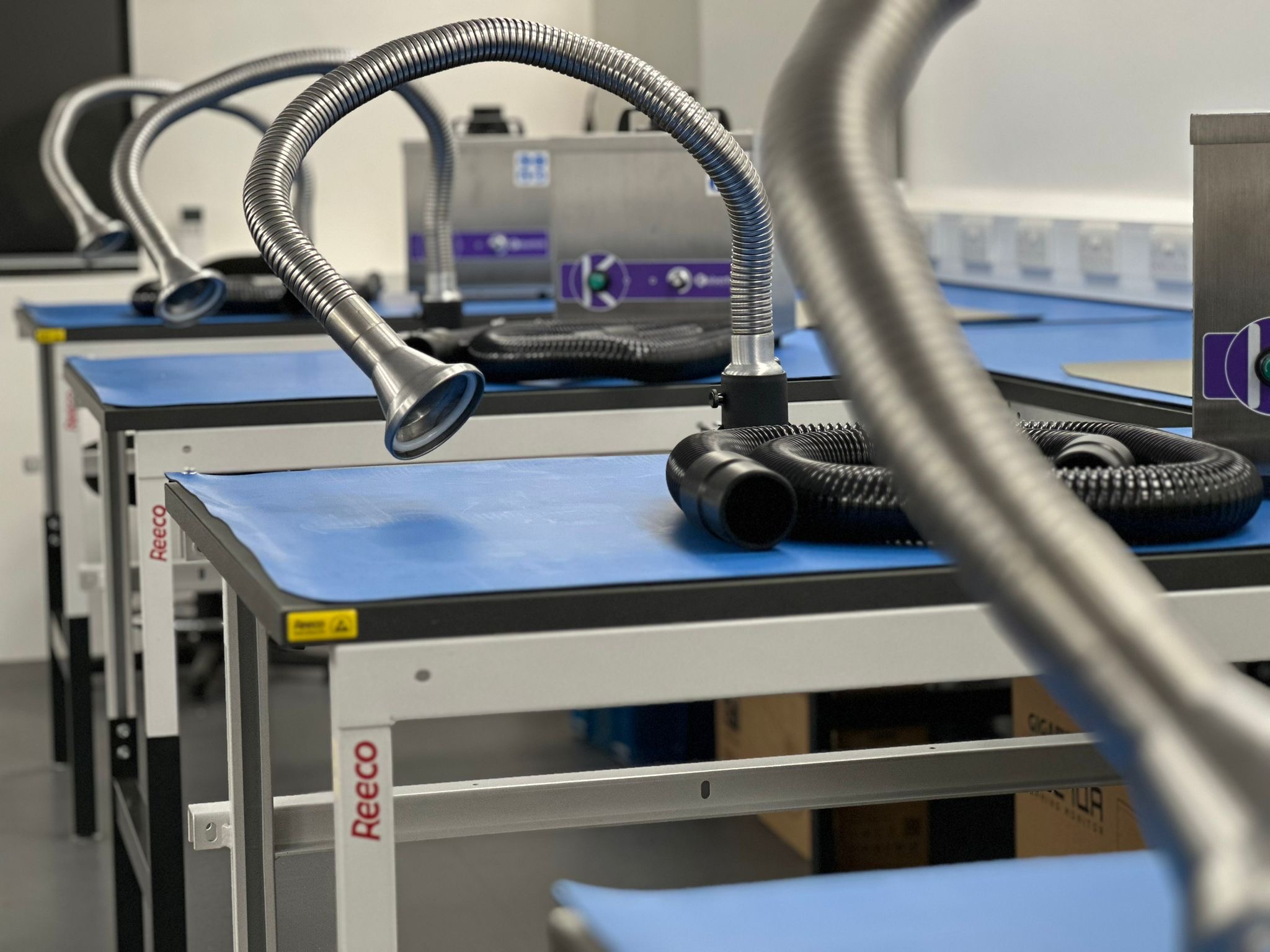 LED Fume Extraction Arms supplied by Kaisertech